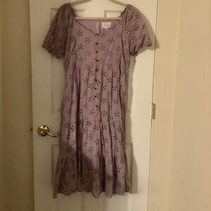 Boheme Lavender Eyelet Blouse